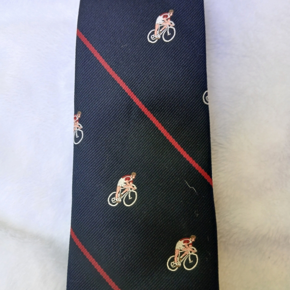 Bicyclist Tie By ORICCI ROME NEW YORK Unisex - Picture 1 of 6